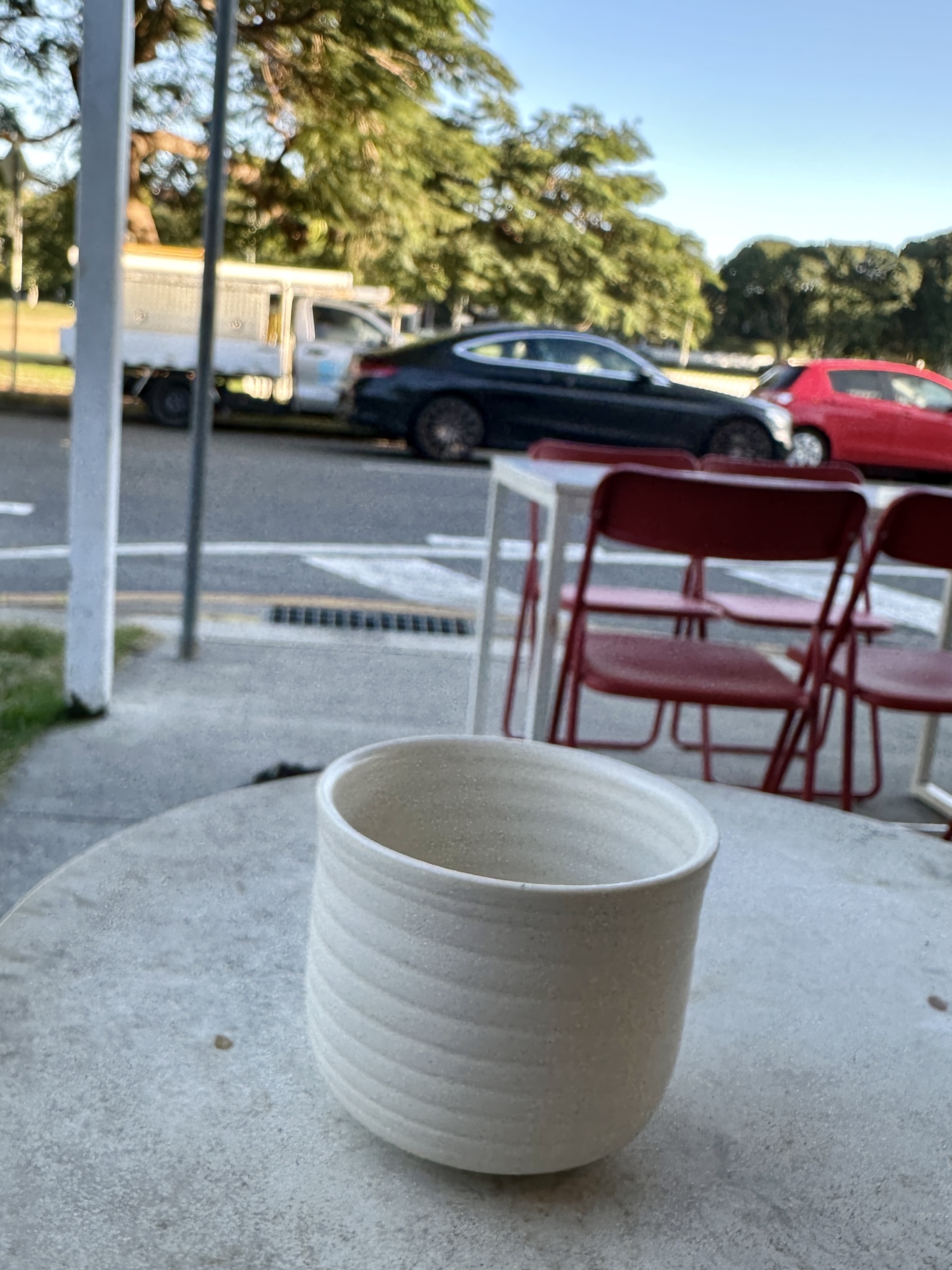Artisanal pottery with textured surface