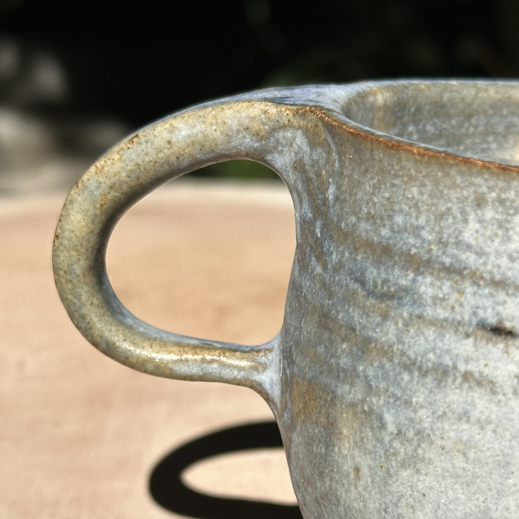 Contemporary pottery piece with textured surface