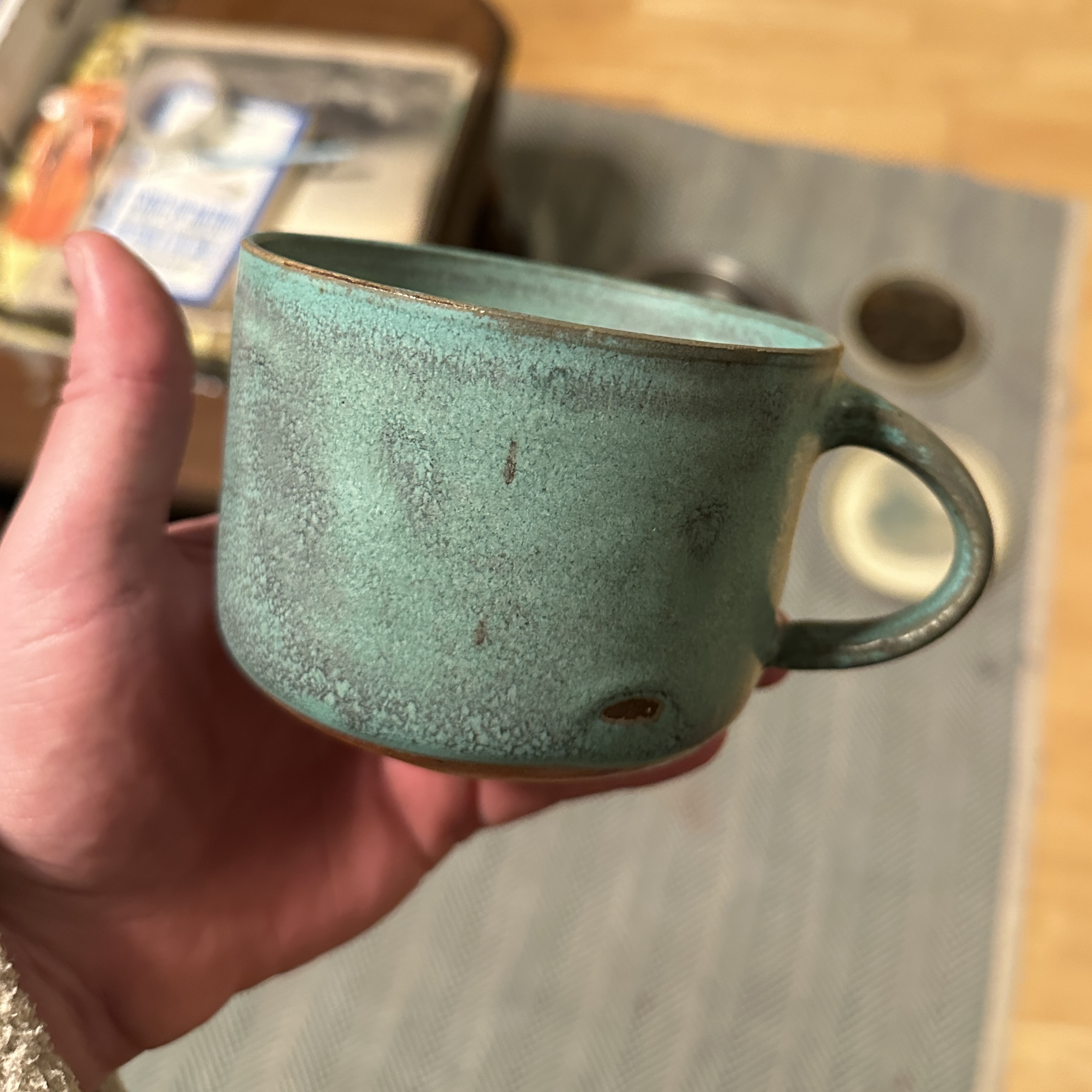 Handthrown pottery with natural clay finish