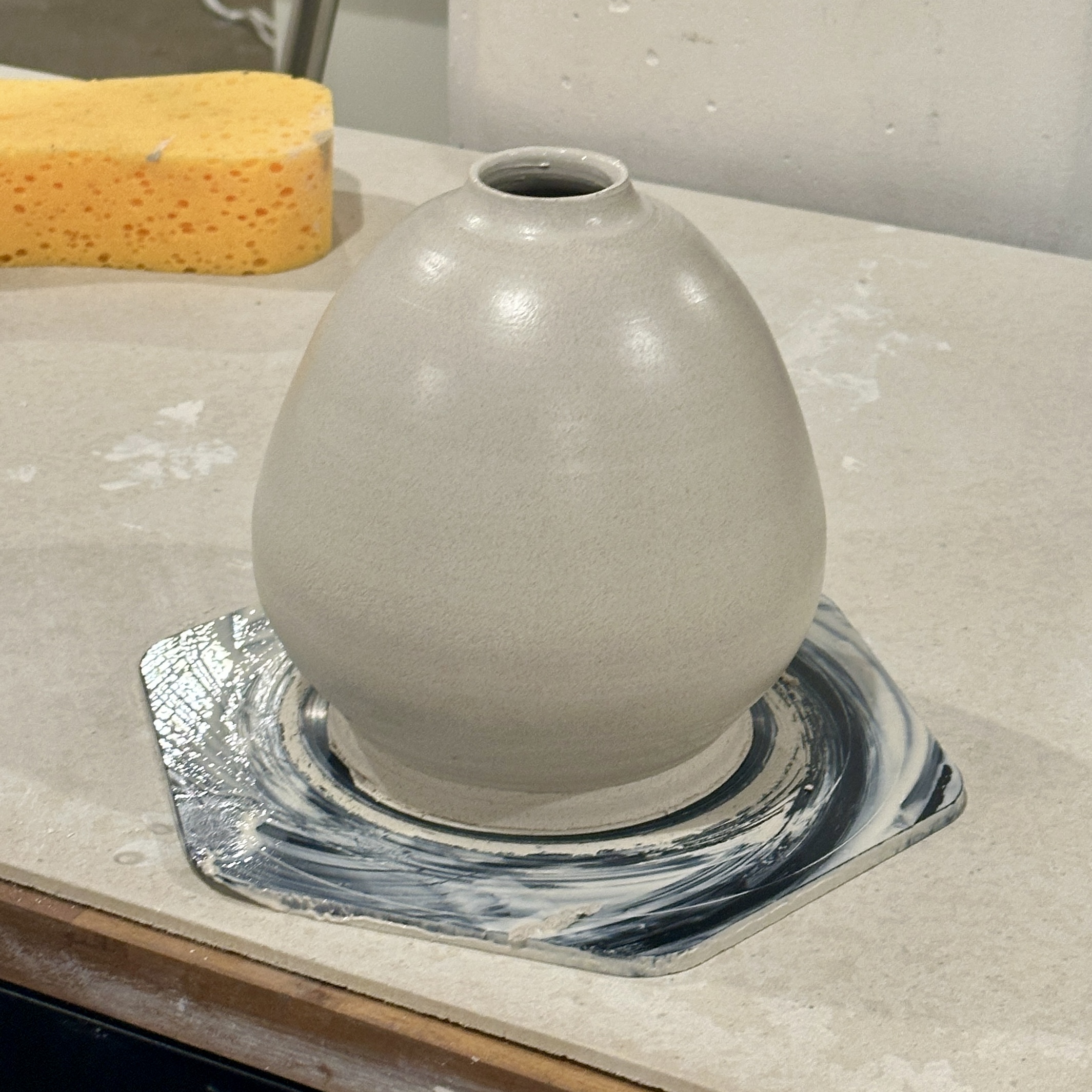 Artisanal pottery with traditional wheel throwing