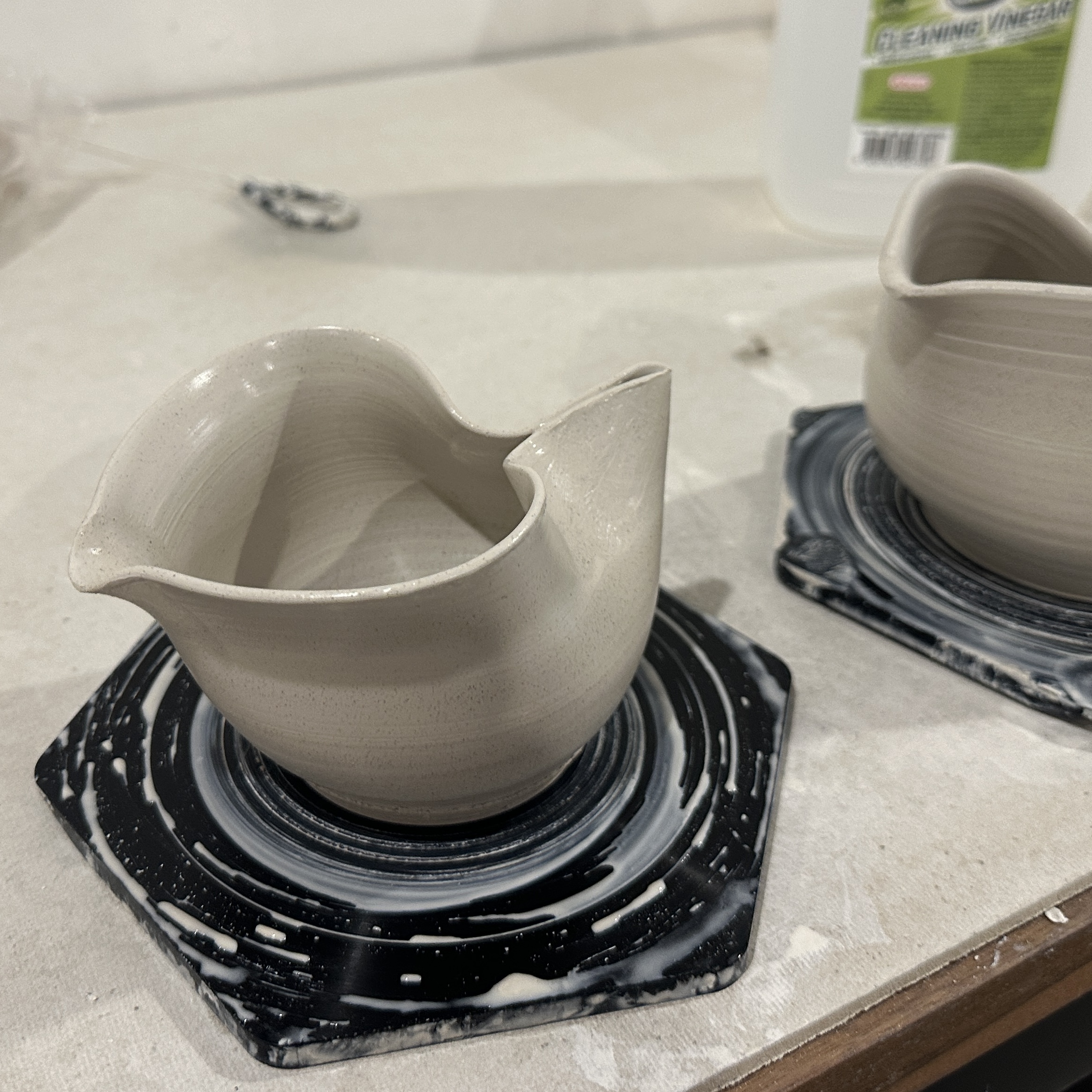 Modern ceramic piece with unique glaze finish