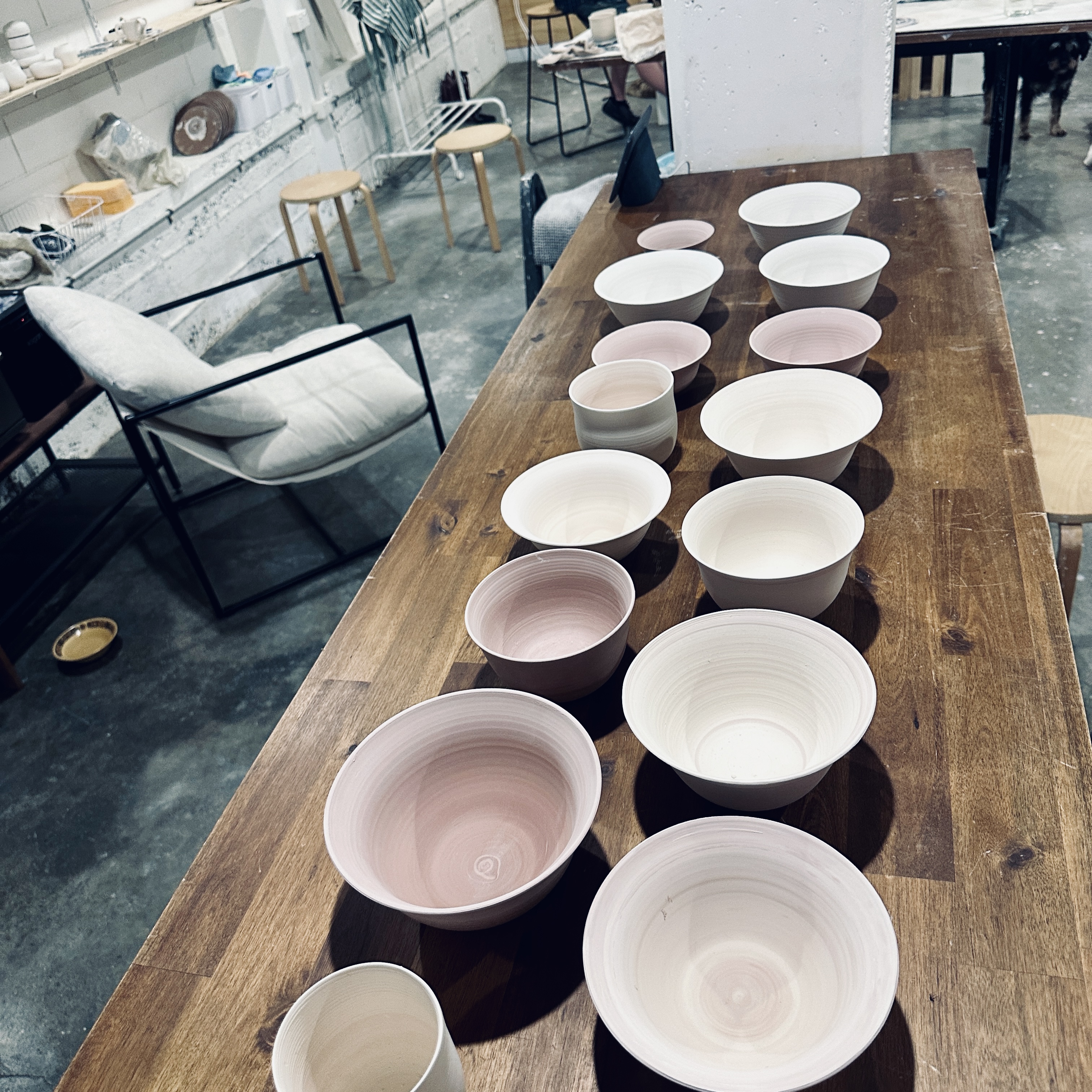 Functional pottery with elegant proportions